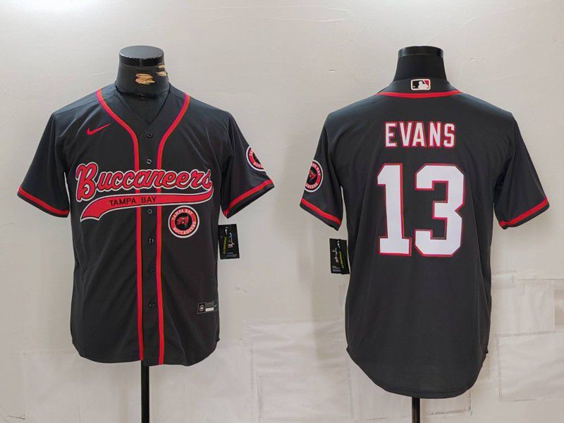 Men Tampa Bay Buccaneers #13 Evans Grey Joint Name 2024 Nike Limited NFL Jersey style 2->new york yankees->MLB Jersey